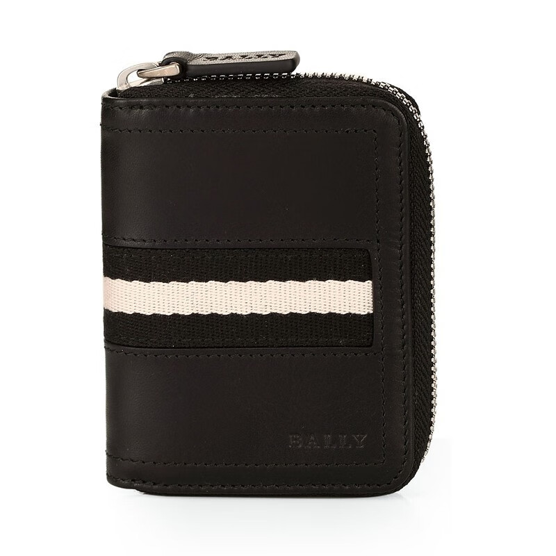 巴利(bally) bally 巴利钱包 男士经典黑白条牛皮质零钱包 卡包 teb