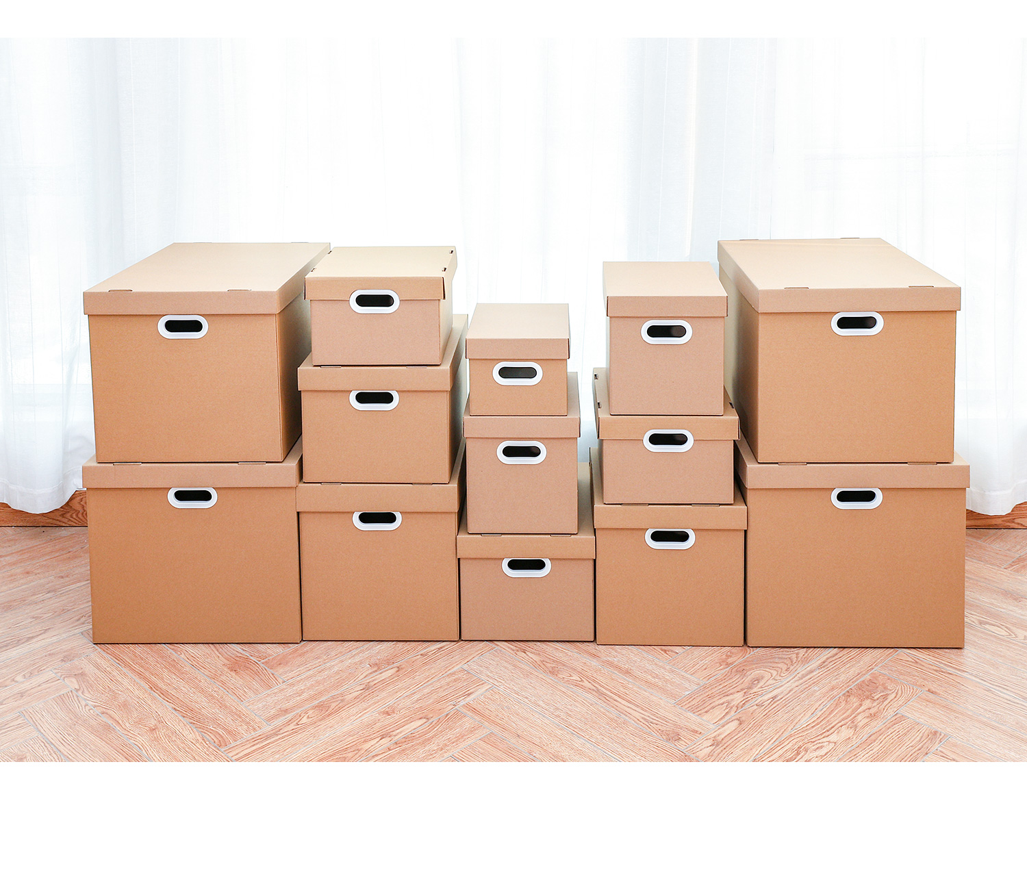 华柯楼 档案箱整理纸质收纳箱收纳盒大号装有盖零文件纸箱hxm4176 10