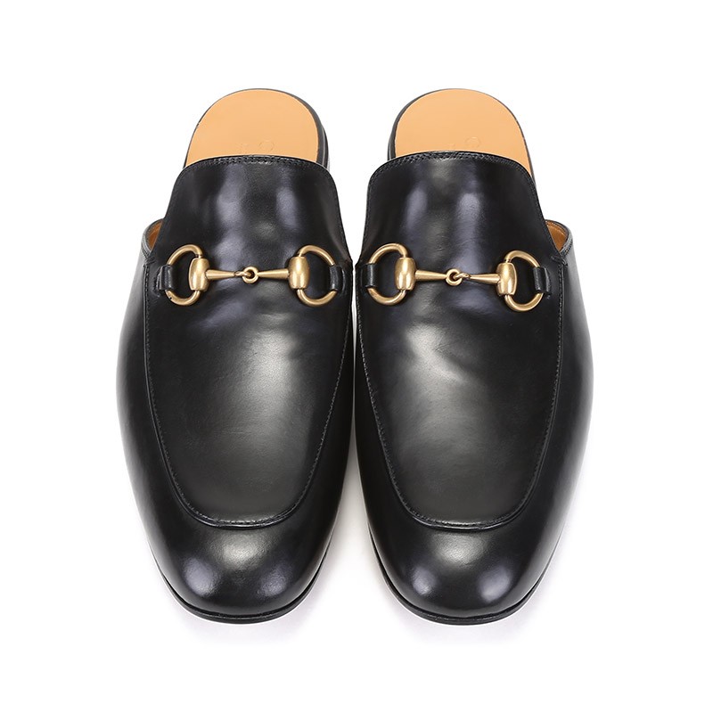 男鞋 古驰 gucci 男士princetown系列皮革平底鞋穆勒鞋拖鞋 426219