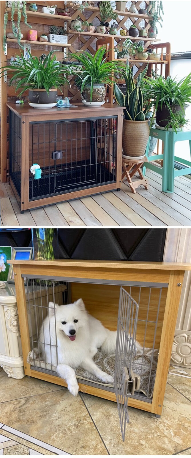 狗笼子木质狗笼宠物笼子室内柴犬泰迪中型小型犬围栏家用带厕所隔离猫