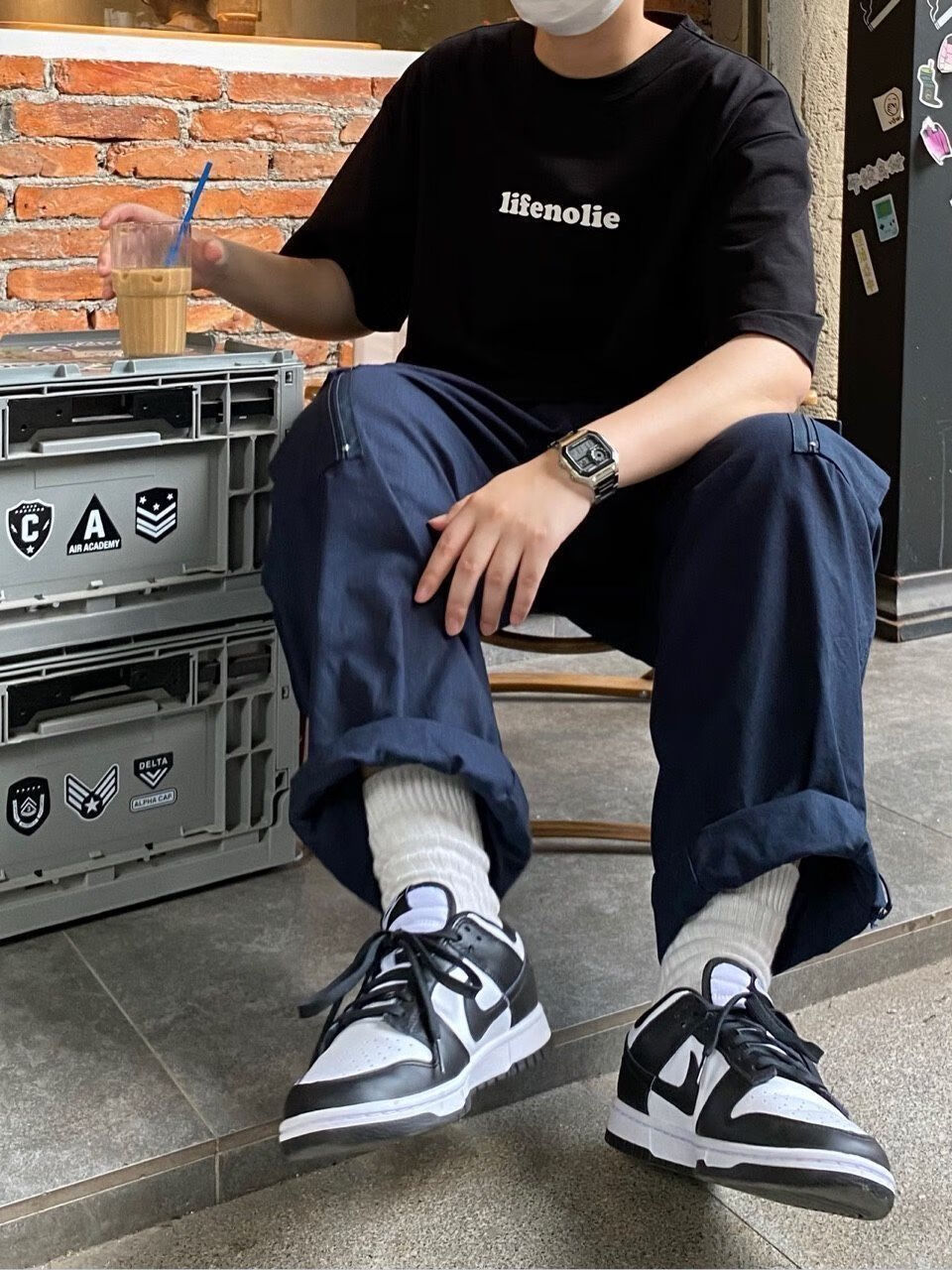 sb纯原男女休闲鞋学生低帮情侣鞋冰雪奇缘黑白熊猫板鞋 dunk 食神 36