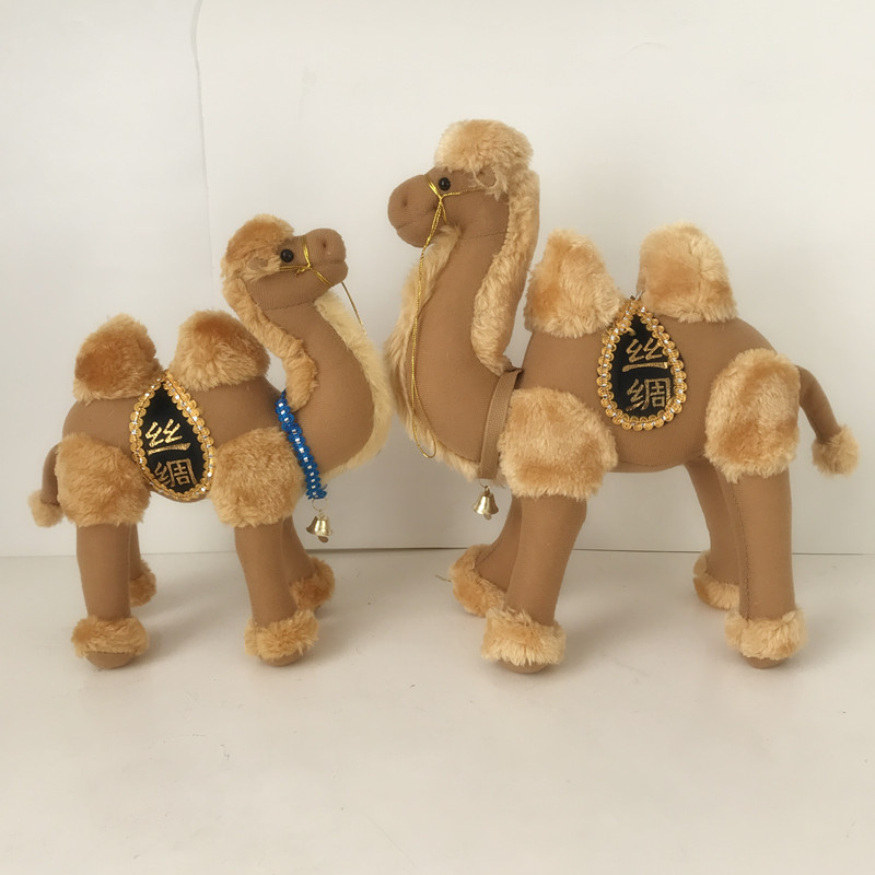 新疆旅游纪念品 新疆特色毛绒仿真沙漠骆驼布艺玩偶玩具布偶丝绸之路