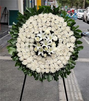 殡葬花篮 山西省运城万荣闻喜稷山垣曲新绛县白事花圈白菊花篮丧事