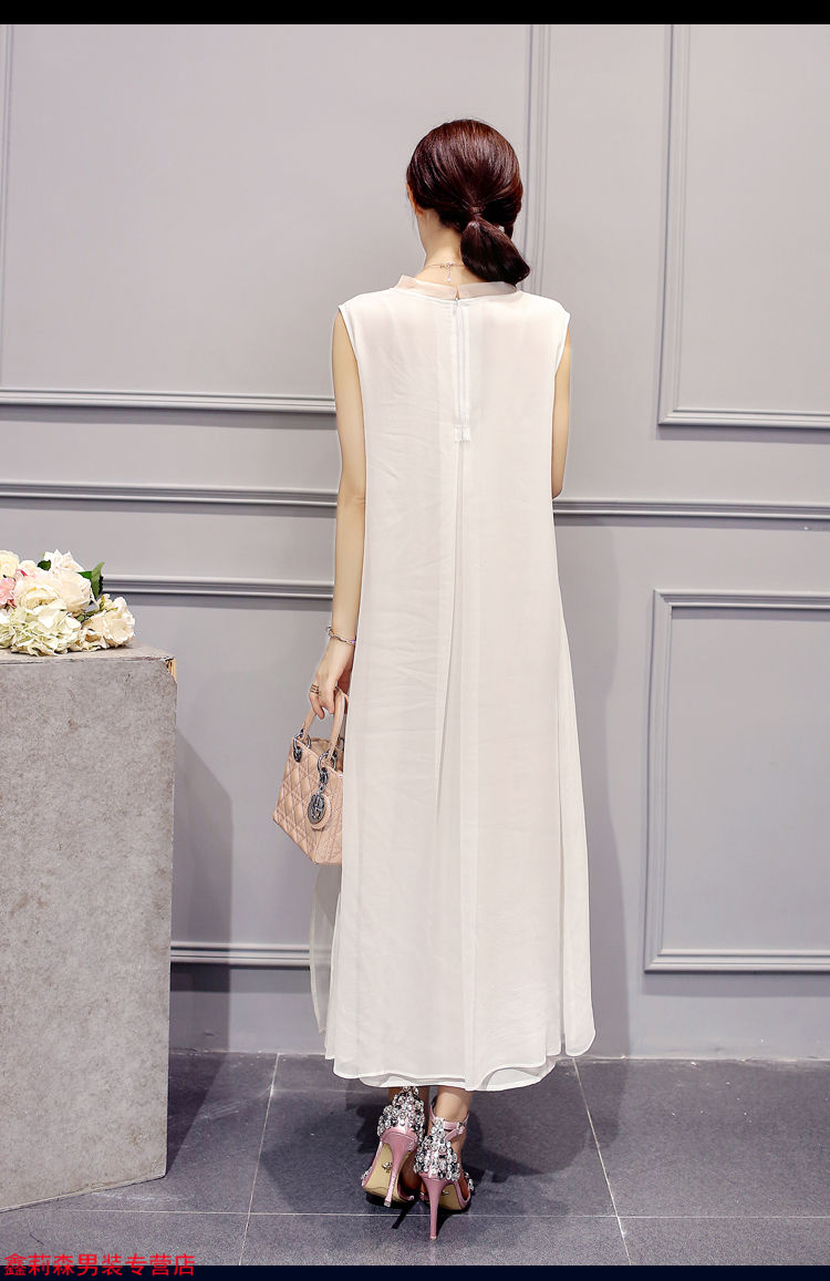 真丝背心长裙女内搭掉吊带裙夏季无袖连衣裙中长款桑蚕丝打底裙子反季