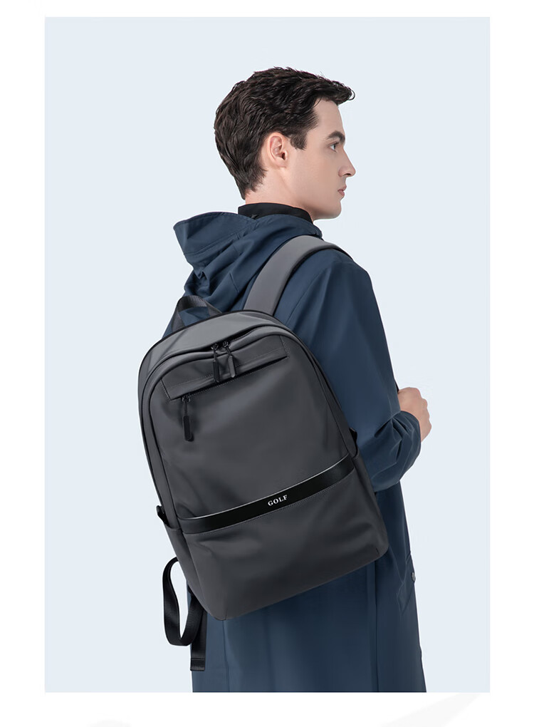 GOLF Laptop Backpack for Men, 17.3-Inch, Huawei Notebook, Business Travel Backpack, College Student Schoolbag, Black 4