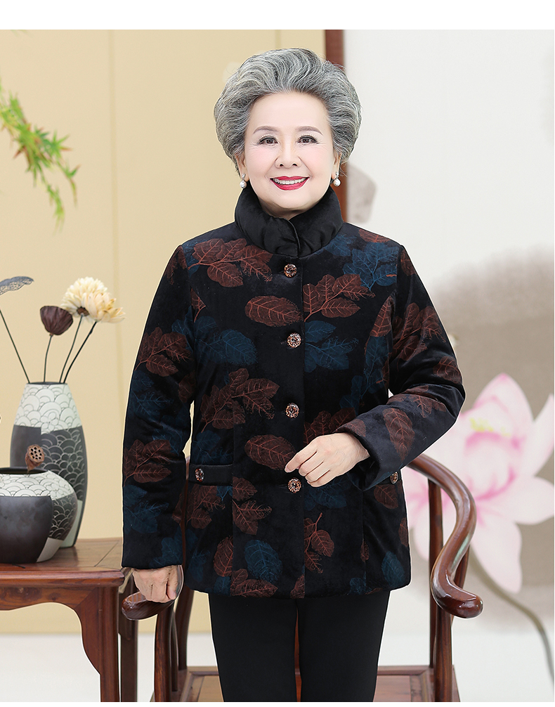 送长辈老人冬天穿的中老年人女装奶奶棉袄外套短款外婆衣服60-70-80岁