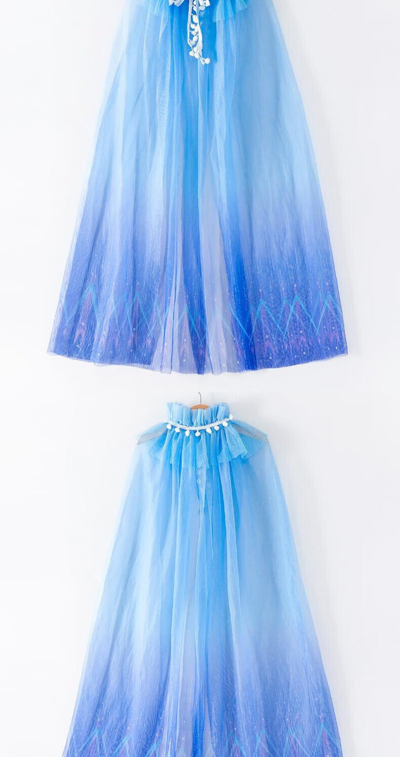 童编女童披风爱莎公主披风儿童斗篷小女孩披肩公主斗篷美人鱼披风