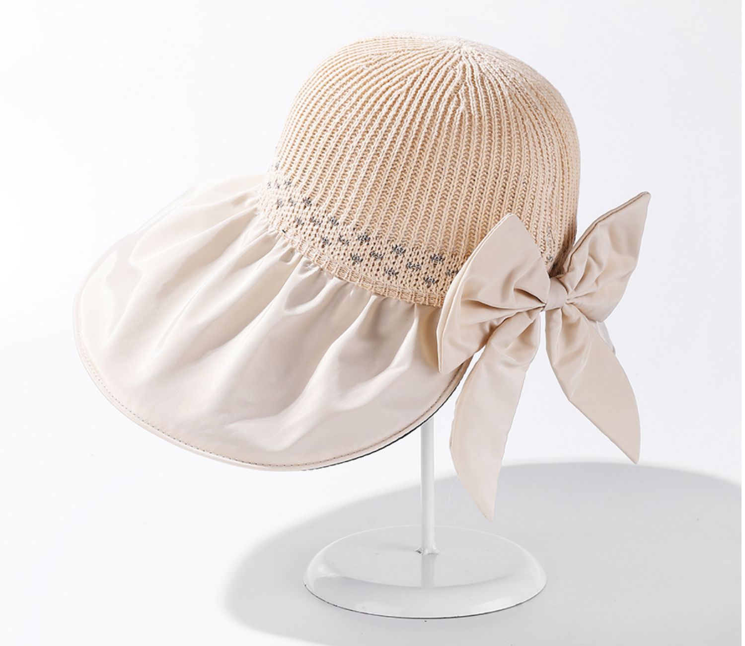 爱丝黛安·芬香世缘维多利亚遮阳帽防晒女夏季太阳帽子遮脸蝴蝶黑胶