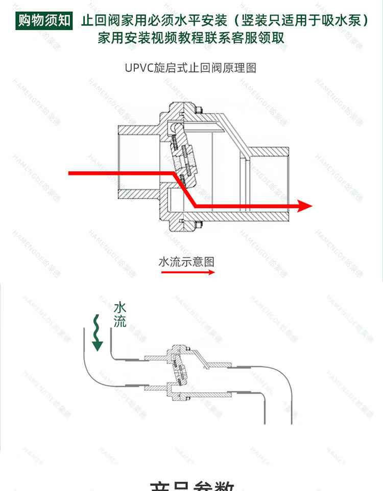 哈蒙德止逆阀下水管防反水厨房下水管道马桶止回阀逆止阀排水管50透明