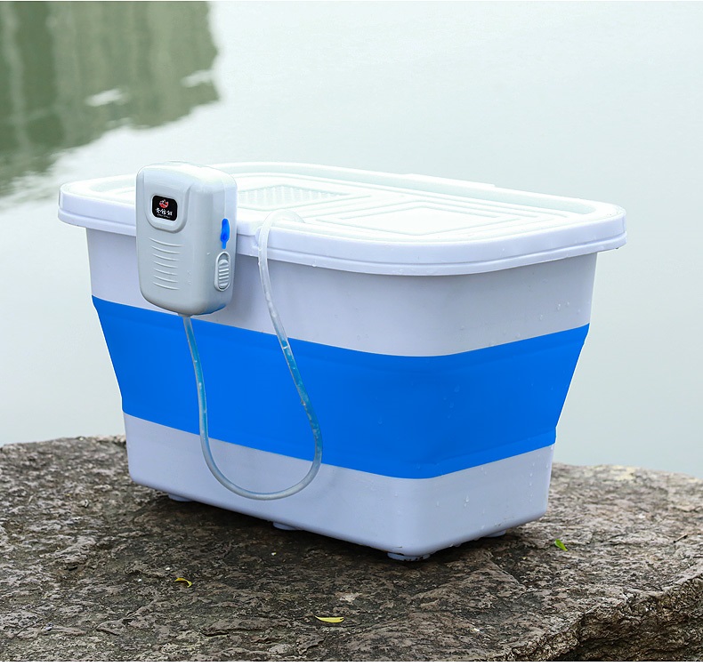 鱼箱带增氧鱼箱车载运输活鱼具用品大全钓溪流活鱼桶超大号装鱼桶带