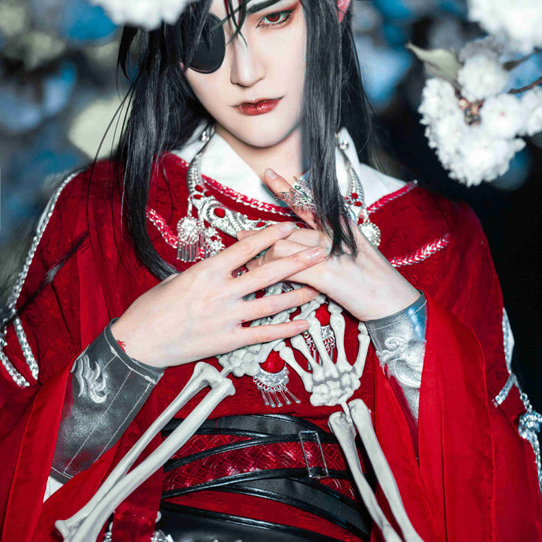 花城cos服花城c服花城婚服花花cos服fafa服饰 衣服全套 增高皮靴( 鞋