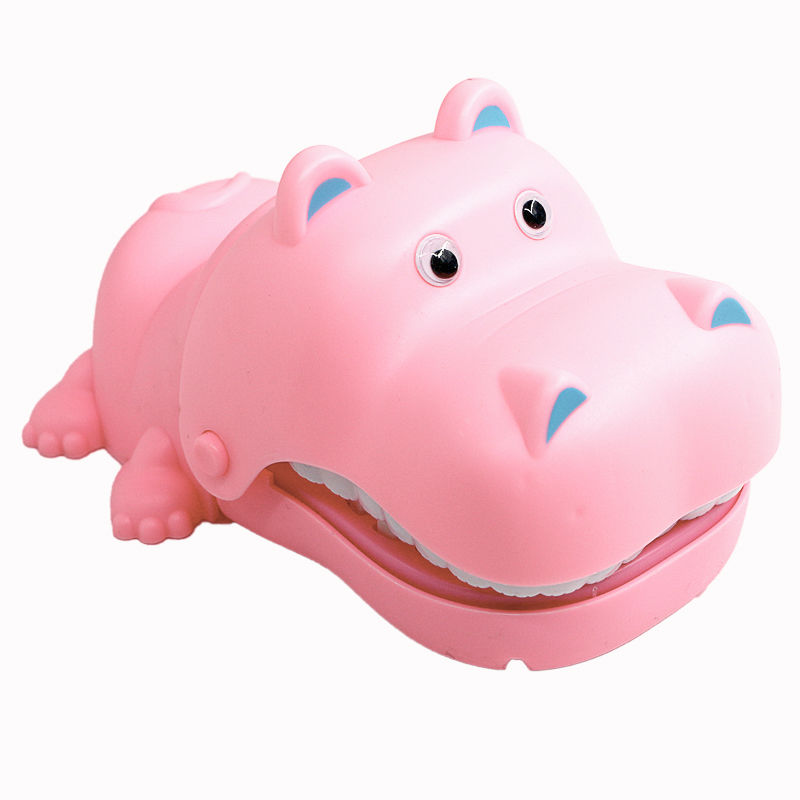咬手指大嘴巴河马玩具咬手指鳄鱼鲨鱼按压牙齿号儿童子整蛊玩具 咬