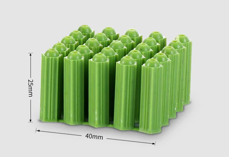 塑料膨胀管6mm涨塞8胀塞m6m厘螺丝墙塞钉彭胀管胶栓胶粒膨胀胶塞 6mm