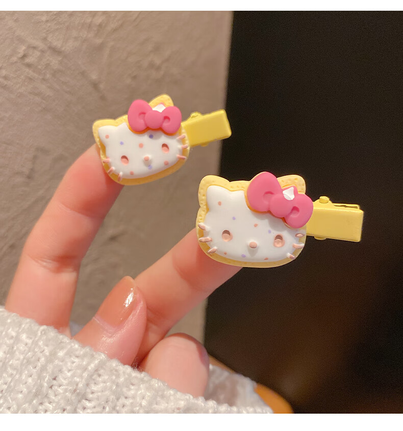 鸭嘴夹小号猫咪网红蝴蝶结少女可爱发夹韩系卡通刘海夹侧边夹子女