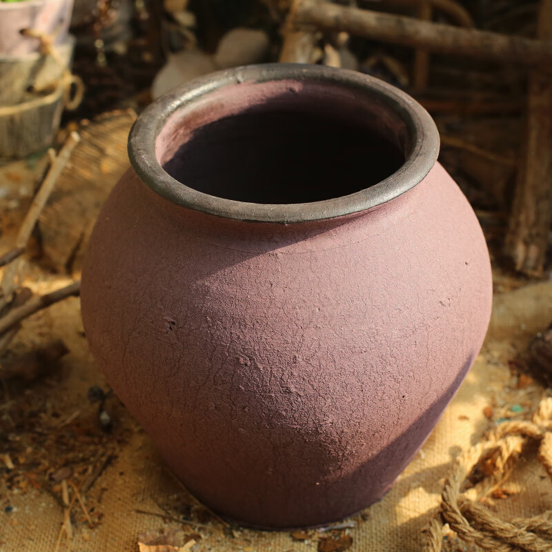 土陶罐多肉植物老桩盆花盆器大号复古红陶土粗陶盆陶罐透气法师hp417