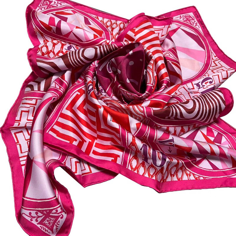 爱马仕hermes印花桑蚕丝女士丝巾印花9090