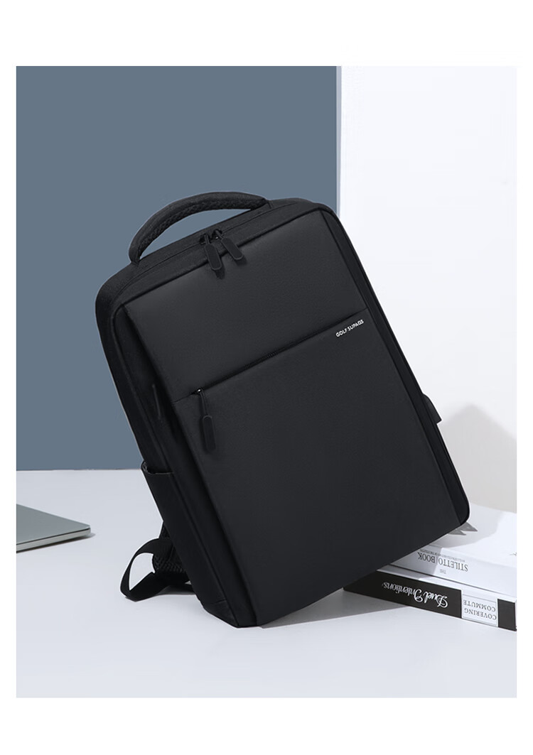 GOLF Business Backpack for Men, 15.6-Inch Laptop Bag, Travel Backpack, Fashionable School Bag for Men, Black 24