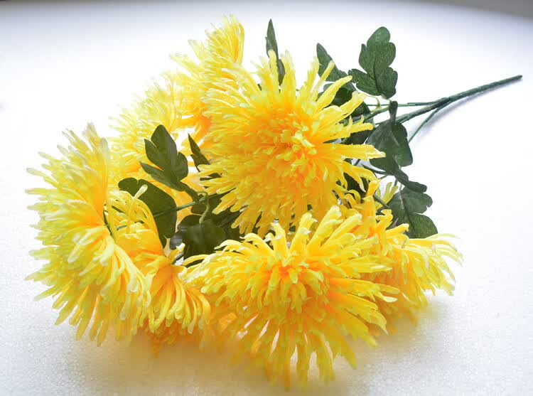 清明节扫墓用塑料花假花祭祀扫墓用品金丝菊花假花束墓地装饰 18头