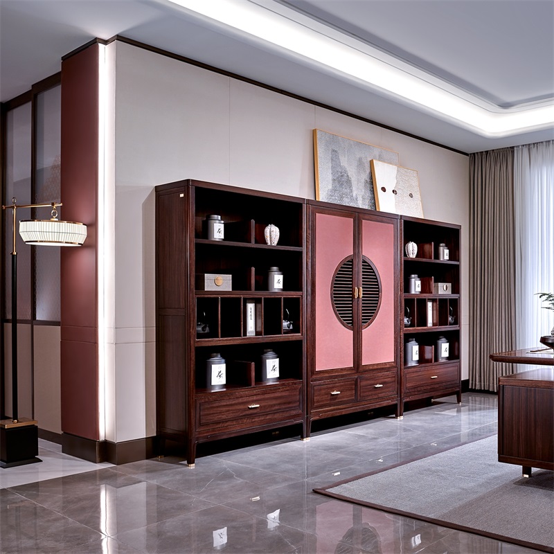 南洋胡氏鸿运系列hz9920茶台茶椅茶凳组合茶柜全实木家具高端新中式