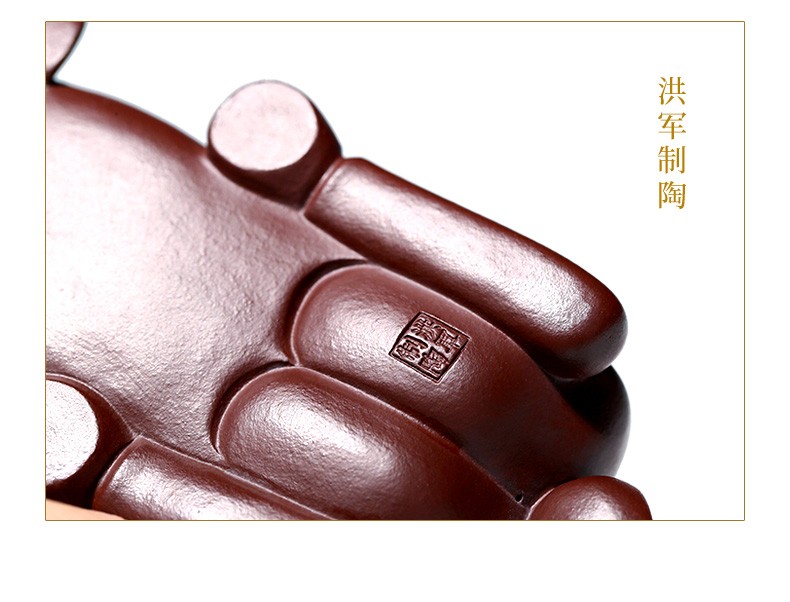 篱沐居紫砂茶宠摆件名家陈洪军全手工吉羊茶玩创意领头羊生肖山羊可养