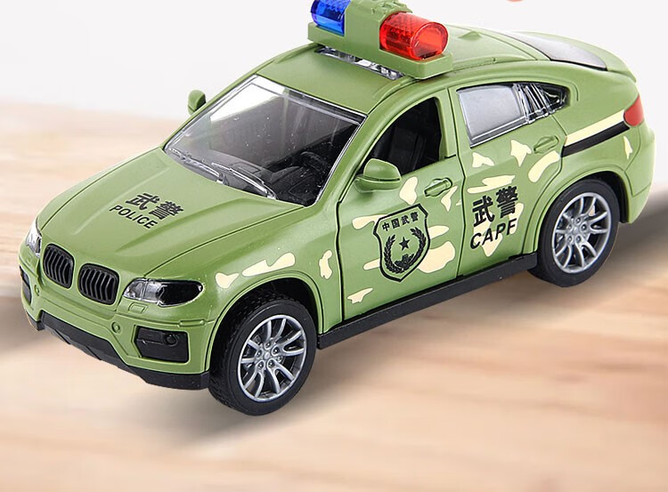 抖音同款创意礼品儿童惯性警车玩具可开门仿真警察车110模型岁2男女孩