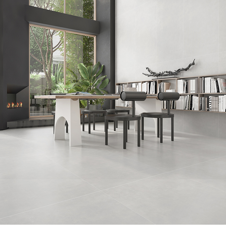 弗洛米 柔光微水泥瓷砖750*1500地砖侘寂风客餐厅防滑地板砖 sy61212