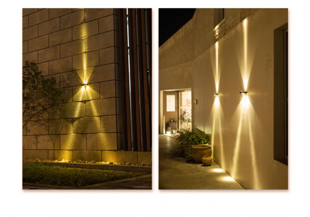 洗墙灯太阳能洗墙灯户外庭院灯花园别墅室外射灯装饰民宿大门口围墙