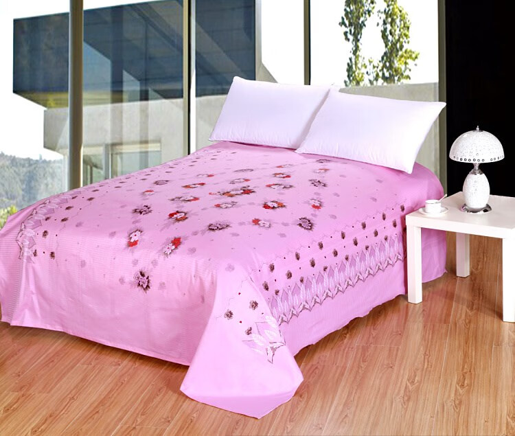 上海丝光棉床单 国民上海民光老式传统全棉全线丝光加厚床单 印花丝