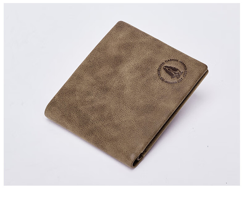 暇步士hushpuppies短款钱包男真皮简约复古票夹多功能钱夹大容量薄款