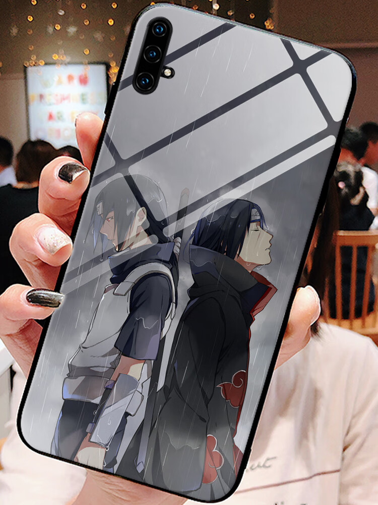 岑鑫 华为nova5手机壳玻璃火影忍者卡通鸣人佐助nova5pro动漫宇智波鼬