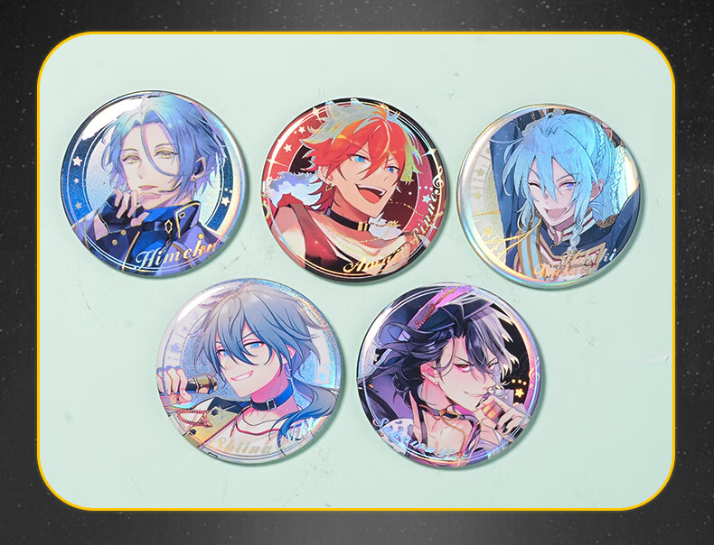 二次元偶像同人梦幻祭周边双闪吧唧日日树涉朔间零徽章动漫胸章 偶像