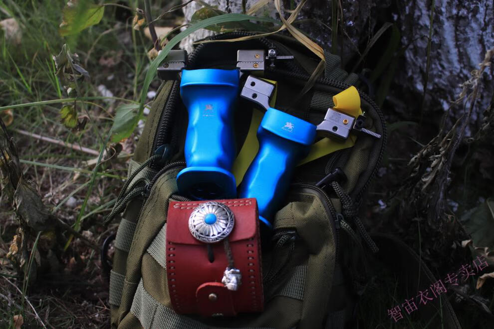 智宙阿拉善玉皇大帝二代钛合金扁皮筋弹弓竞技弹弓强力高精准弹弓架