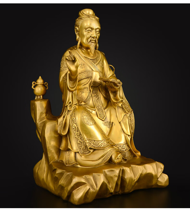 孙思邈铜像纯铜 纯铜药王孙思邈神像药王爷菩萨像药店供奉医仙妙应