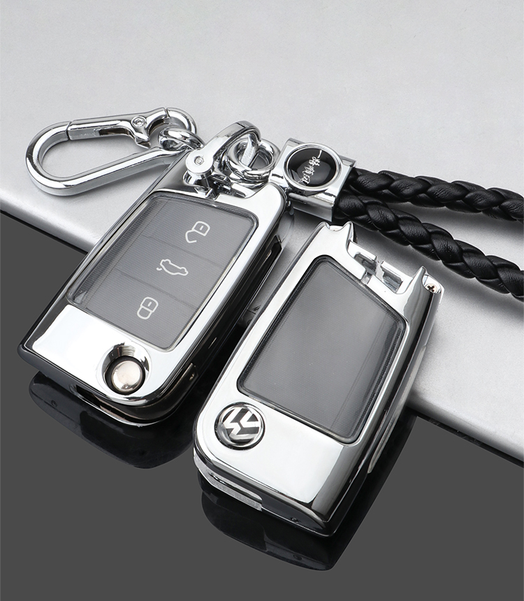 适用于上汽大众新朗逸plus钥匙套18201921款朗逸启航专用车壳包扣金属