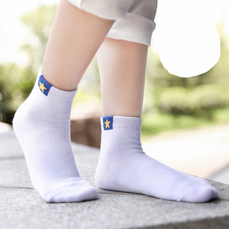 小孩子穿的袜子男童袜子棉春秋中大童3-12岁女童男孩宝宝秋季韩版儿童