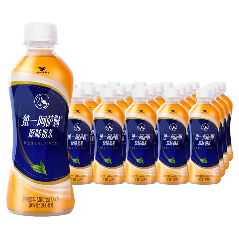 統一阿薩姆原味奶茶300ml瓶迷你瓶裝茶飲料阿薩姆300ml6瓶