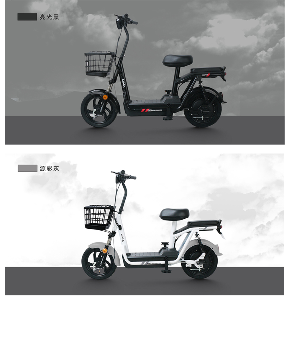 立马电动车新款尚乐新国标亲子代步车外卖助力车男女电动自行车中国红