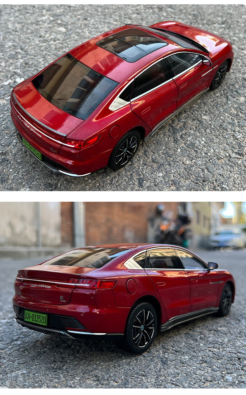 1:18原厂汽车模型 byd auto 比亚迪汽车 汉 ev 仿真合金收藏模型 此款