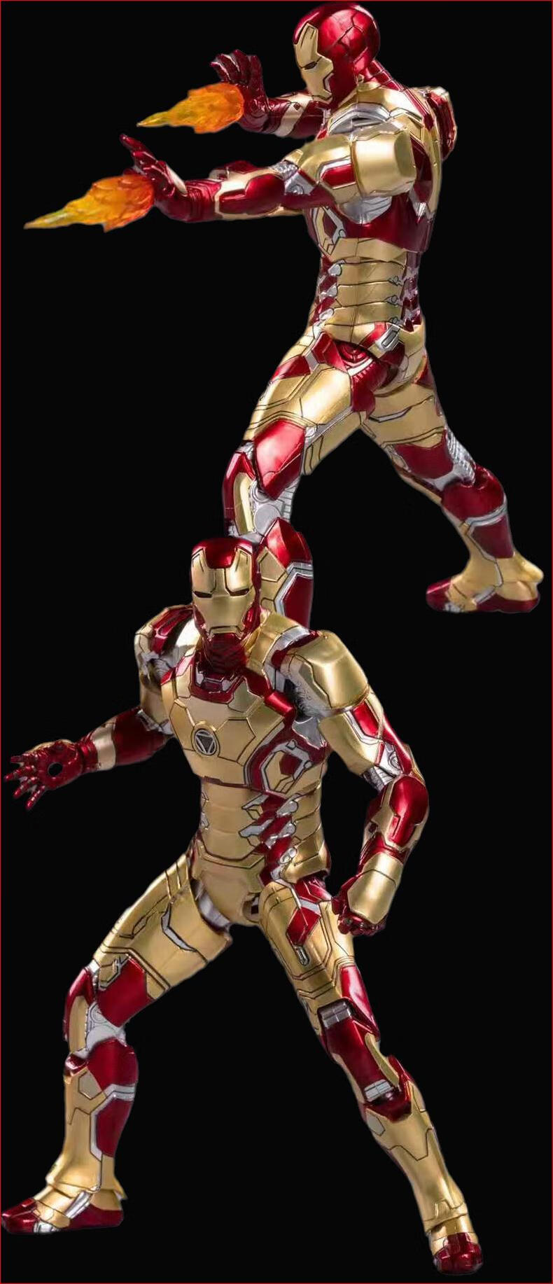 发光版mk6钢铁侠手办人偶摆件玩具mk7漫威复仇者联盟2限量版 mk1