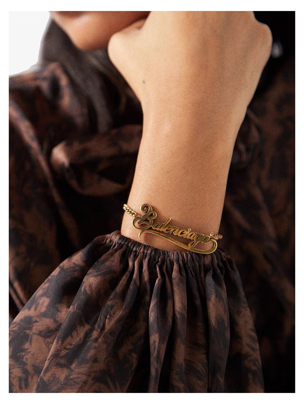 balenciaga 巴黎世家 2022年新款男女通用金属徽标手链 674579 tz99j