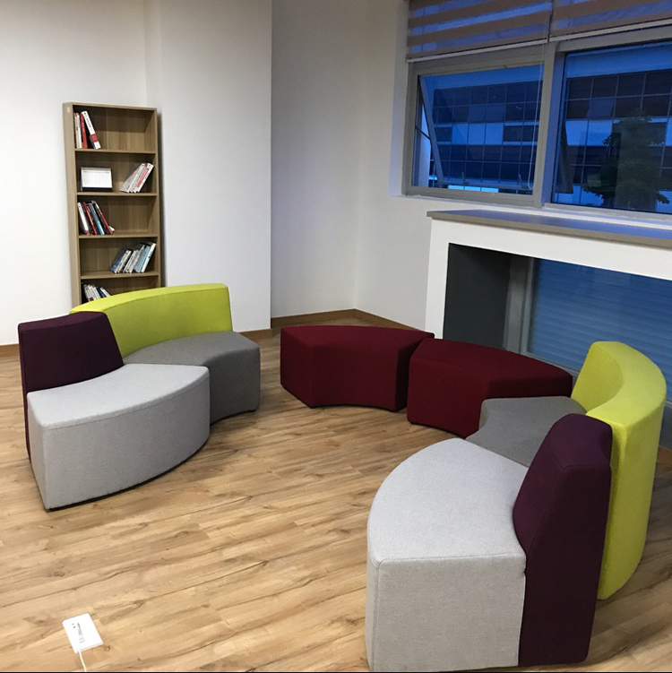 迈亚异形沙发办公室弧形沙发图书馆接待室商务休闲大厅休息区沙发组合