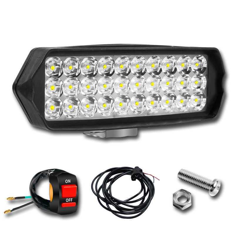 电动车灯夜行强光led踏板摩托车灯电瓶车灯免接线三轮车防水大灯 【30