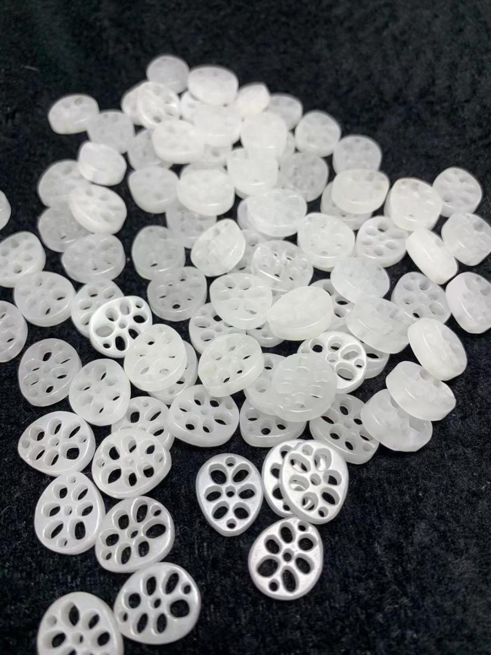 硕熙和田玉白玉藕片配饰吊坠diy配件吊坠项链和田玉藕片单颗