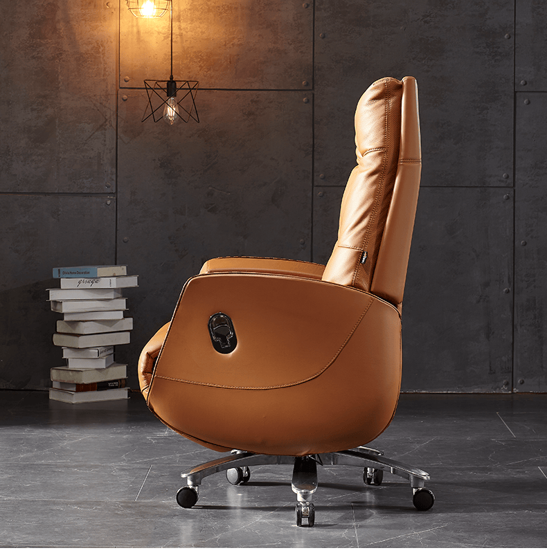 班都轻奢品牌电动老板椅豪华商务可躺进口皮办公椅家用舒适电脑椅轻奢