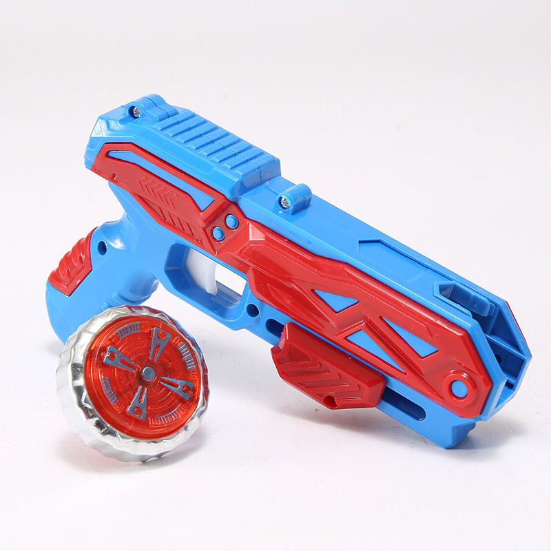 新款合金陀螺枪旋转飓风战魂发光战斗发射器孩生日礼物 单个双彩灯光