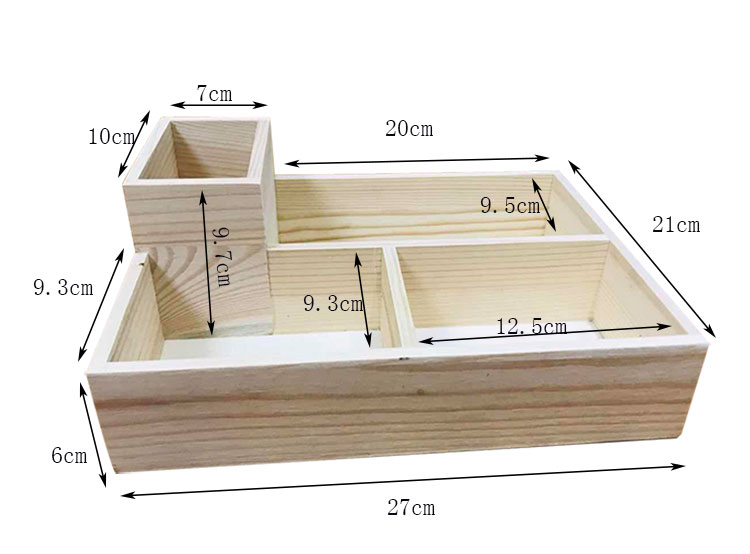 放粉笔的盒子粉笔盒收纳盒讲台讲桌杂物收纳整理盒木质门口玄关钥匙