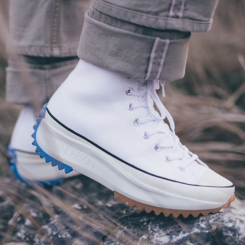 converse匡威jwanderson匡威jwa联名复古增高高帮三星标帆布鞋休闲鞋