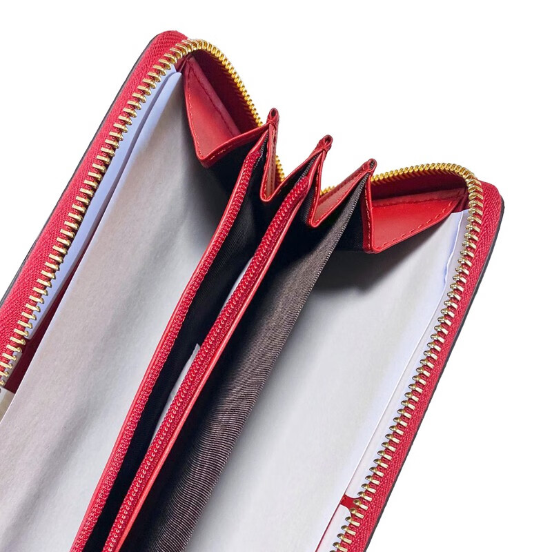 精品gucci古驰珊瑚蛇刺绣钱包手包棕色均码