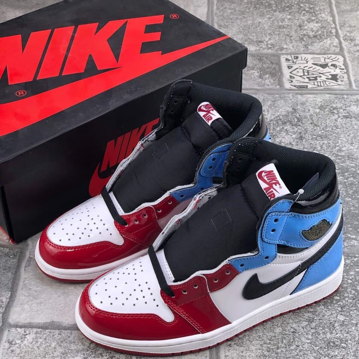 high og fearless unc红蓝拼接警灯男女篮球鞋ck5666-00 红色 默认6