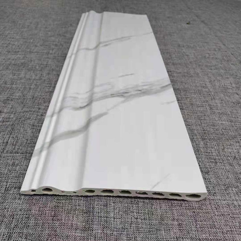 pvc踢脚线塑料石塑地脚线防水装饰线条仿大理石墙角封边线黑色10 石塑